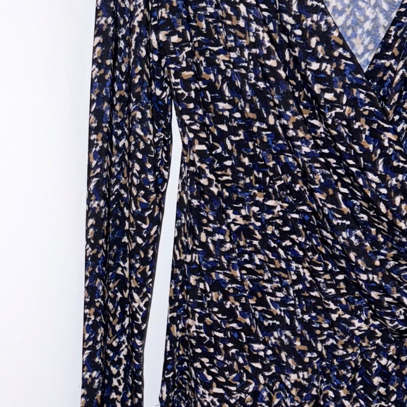 Chaps Long Sleeve Faux Wrap Dress - Picture 4 of 8